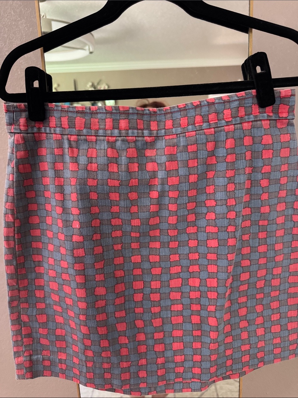 Pink and Gray Check Pencil Skirt Mark by Mark Jacobs